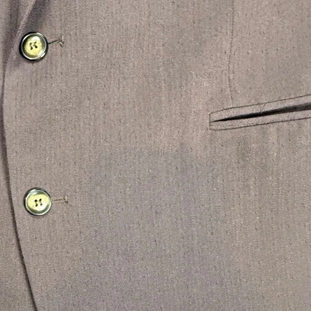 Duca Di Mantova Mens‎ Blazer Sport Coat Brown Taupe Textured Made in Italy 42R